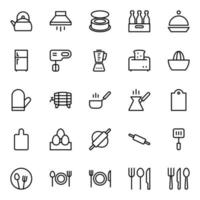 Outline icons for Food. vector