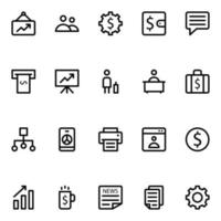 Outline icons for business. vector