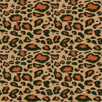 Trend leopard vector seamless pattern yellow background stylish print