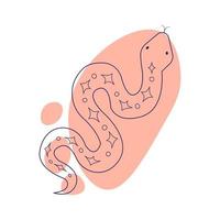 serpiente signo. esotérico símbolo. mano dibujado lineal vector