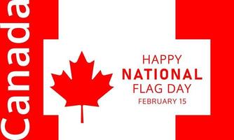 Canada happy flag day, february 15 celebrate background with maple leaf. vector