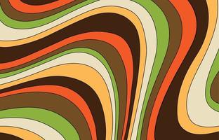abstract retro swirl background vector pattern orange green brown