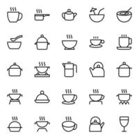 Outline icons for Food. vector