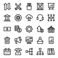 Outline icons for Business management and growth. vector