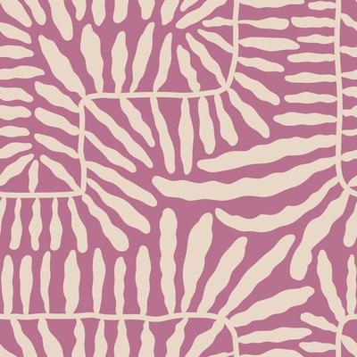 Aesthetic Contemporary printable retro groovy flowers seamless pattern. Decorative Hippie Naive 60's, 70's style Vintage boho background in minimalist style for fabric, wallpaper or wrapping