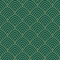 patrón sin costuras art déco vintage. formas geométricas de oro de arte lineal. ilustración vectorial de adornos modernos. fondo elegante retro gatsby para tela, papel tapiz o envoltura vector