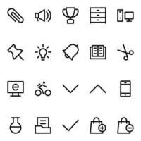 iconos de contorno para el comercio electrónico. vector