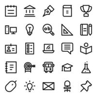 Outline icons for education. vector