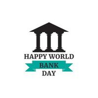 Happy World Bank Day Vector Illustration Suitable for background  greeting card  poster and banner