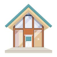 Trendy Home Building vector