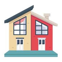 Trendy Residential Building vector