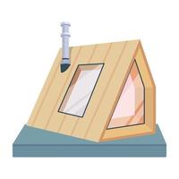 Trendy House Building vector