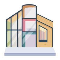 Trendy Home Building vector