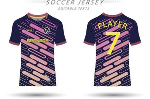 mejor vector fútbol jersey modelo deporte t camisa diseño