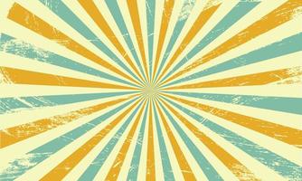 sunburst vintage horizontal background. Retro background with rays or stripes in the center vector