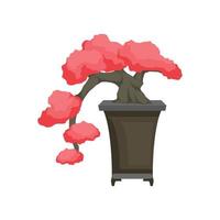 logotipo del árbol bonsái. diseño de ilustración de vector de árbol bonsai