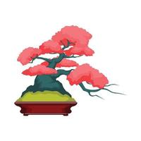 logotipo del árbol bonsái. diseño de ilustración de vector de árbol bonsai