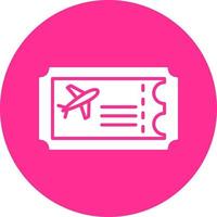 icono de vector de billete de avión