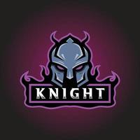 Isolated knight logo mascot. Vector illustration of a knight.