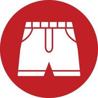 icono de vector de pantalones cortos