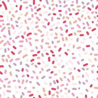 Seamless pattern with colorful confetti on white background. vector