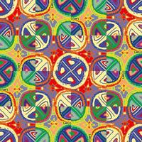 Creative doodle mosaic tile. Abstract Scribble seamless background pattern. vector