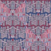 Seamless pattern with abstract wavy lines. Tribal mosaic tile. Textile rapport. vector