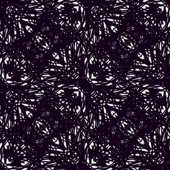 Abstract grunge scribble mosaic seamless background pattern. vector