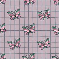 Seamless pattern with stylized butterflies. vector