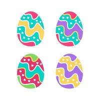 Vector Collection Of Easter Eggs With Beautiful Textures