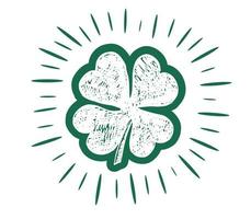 970.epsPatrick day. Clover, hand drawn illustration. vector