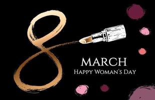 8 March. Woman's Day. Hand-drawn style. Vector illustrations.