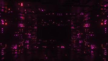 kleurrijk digitaal neon gloeiend tunnel achtergrond video