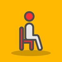 Sitting Vector Icon Design