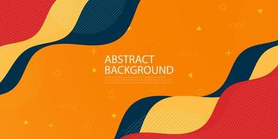 Abstract fluid background with blue,yellow and orange color wave design background. Eps10 vector