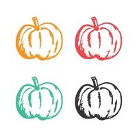 calabaza icono, grande calabaza verdura, calabaza silueta icono, vector calabaza verdura, calabaza logo vector íconos en múltiple colores