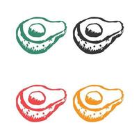 Avocado Icon, Avocado fruit icon, Green avocado logo vector icons in multiple colors