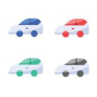 Vector car icon, electric car icon, vehicle vector line icon, Simple vehicle Icon Vector. Flat Hatchback car icons in multiple colors