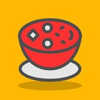 Clam Chowder Vector Icon Design