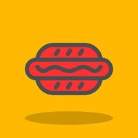 Hot Dog Vector Icon Design