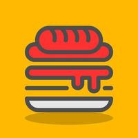 Cuban Sandwich Vector Icon Design