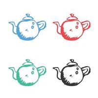 Teapot icon, Teapot vector icon, Kettle Flat Icon, teapot and Kettle logo vector icons in multiple colors