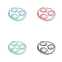 Cookies Icon, Pastries, biscuits icon, chocolate chip cookies, Choco Cookies logo vector icons in multiple colors