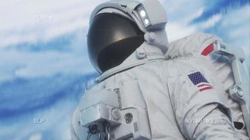 astronaute dans ouvert espace video