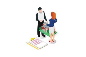 Modern isometric Mortgage to invest, characters and real estate property, loan on real estate to buy. Character and agent for invest on rent, Suitable for Game Asset, And Other Graphic Related Assets vector