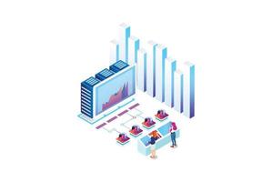 Modern Isometric Data Analysis Illustration, Web Banners, Suitable for Diagrams, Infographics, Book Illustration, Game Asset, And Other Graphic Related AssetsWeb vector