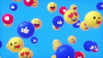 Facebook chute emoji réactions boucle video