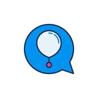 Blue Speech Bubble with Radiosonde vector concept creative icon