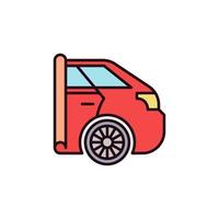 Car Wrapping vector Vehicle concept colored icon or sign