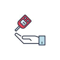 Glucometer and Hand vector concept colored icon or symbol